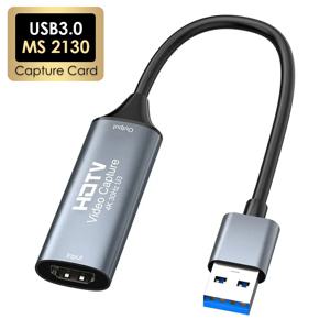 USB3.0/2.0 MS2130 비디오 캡처 카드 4K HDTV 1080@60Hz 게임 캡처 레코더 스위치 엑스박스 PS4/5 라이브 방송용