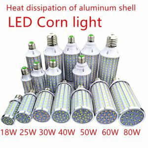 LED 전구 알루미늄 쉘 램프, LED 옥수수 조명 가로등, 쿨 웜 화이트, 220V, E14, E26, E27, E39, E40, 18W25W30W40W50W, 60W, 80W, 100W