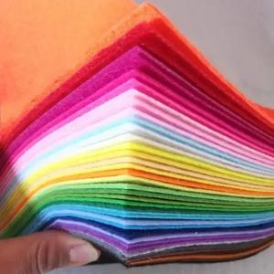 부드러운 펠트 원단 시트 다양한 색상 패치워크 바느질 DIY 공예 사각형 부직포 1mm 두께 수제 원단 직조