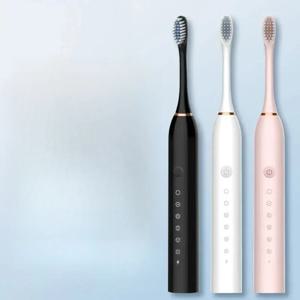 커플 세트 전기 초음파 칫솔 부드러운 칫솔모 USB 충전 방수 성인용 치아 클리너 6 속도 모드 가정용