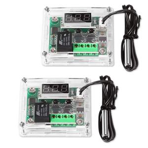 케이스가있는 2/4PCS 온도 컨트롤러 모듈 XH W1209 LED 디스플레이 디지털 온도 조절기 모듈 방수 NTC 프로브-50 ~ 110 ℃
