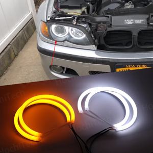 BMW 3 시리즈 E46 316i 318i 320d 320i 323i 328i 330i 325xi 330d 1998-05 스위치백 코튼 라이트 LED 엔젤 아이 듀얼 컬러