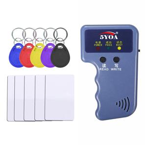 핸드 헬드 125KHz 읽기 EM4100 TK4100 RFID 복사기 작가 복사기 프로그래머 리더 EM4305 T5577 재기록 가능한 ID Keyfobs 태그 카드
