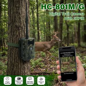 suntekcam HC801M 2G 20MP 1080P MMS/SMTP/SMS 0.3S 트리거 2g 사냥 트레일 카메라 야생 동물 사진 트랩 헌터 카메라