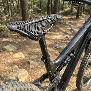 초경량 3D 프린팅 자전거 안장 177g, 편안하고 통기성 좋은 레이싱 자전거 시트 (MTB 로드 산악 자전거 사이클링용)