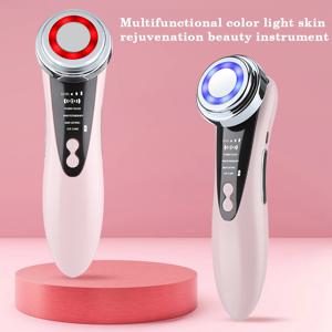 EMS 페이셜 마사지 LED 라이트 테라피 소닉 이온 진동 피부 강화 페이스 리프팅 안티 링클 뷰티 장치 스킨 케어 도구