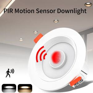 PIR 모션 센서 자리 LED 통 5W 10W 15W 20W 스마트 홈 LED 스포트 라이트 AC85-265V 거실 용 최근 천장 조명