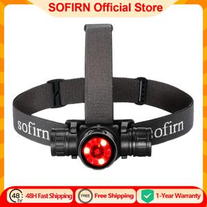 Sofirn HS21 2000lm EDC 전조등 18650 USB C 충전식 손전등 SFT40 적외선 스위치가있는 강력한 헤드 라이트