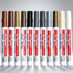 1-6개 타일 마커 그라우트 펜 방수 벽 이음새 보수 도구 (욕실 바닥용) - 블랙, 화이트, 베이지