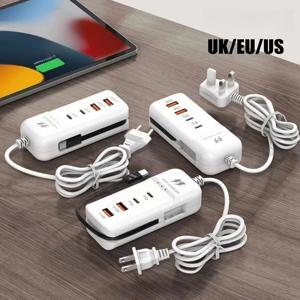 USB 충전기 PD 타입 C 고속 충전 퀵 월 충전기 멀티포트 USB 허브 어댑터 모바일폰 EU/US 플러그 USB 타입 C 퀵 충전기