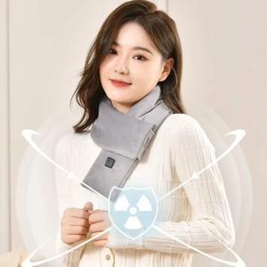 USB 여성용 남성용 난방 스카프 온도 조절 스카프 3단계 레벨 랩 플리스 세탁 가능 전기 넥 워머 (배터리 미포함) 캠핑용