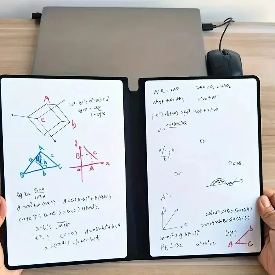 A5 재사용 가능한 화이트보드 노트 세트(화이트보드 펜 포함) 지우개 천 가죽 메모 패드 주간 플래너 휴대용 세련된 사무실용