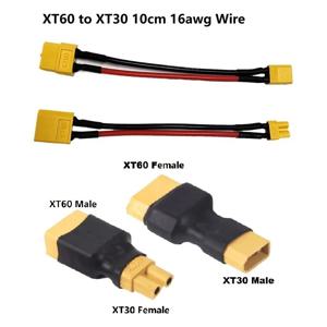 1pcs 어댑터 XT60 to XT30 커넥터 남성/여성 플러그 RC 충전기 Quadcopter FPV Drone 용 10CM 16AWG 실리콘 와이어 케이블