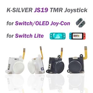 2/4/10pcs K-SILVER JS19 TMR 스위치/NS OLED JoyCon NS Lite 교체 용 전자기 조이스틱 3D 아날로그 흰색 ThumbStick