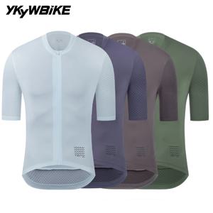 YKYWBIKE 남성용 클래식 사이클링 저지 여름 자전거 프로 팀 반소매 셔츠 사이클링 Maillot Road Bike 통기성 의류