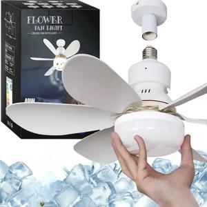 30W 천장 선풍기 조명 E27, 리모컨 LED 디밍 기능 포함, 거실, 서재 및 가정용으로 적합, 85-265V