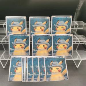 DIY PTCG 컬렉션 카드 2023 SVP EN 반 고흐 피카츄/그레이 펠트 모자 셀프 제작 싱글 카드 클래식 게임 애니메이션 카드 선물 장난감