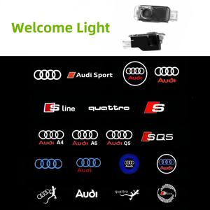 아우디 A4 A3 8V 8P 8L A6 C5 C6 C7 A5 A7 SQ5 Q3 Q5 Q7 S3 S4 S5 RS S라인 콰트로용 자동차 프로젝터 램프 LED 자동 도어 웰컴 라이트