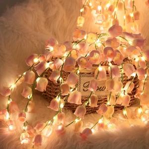 1/5PCS LED 요정 스트링 라이트 은방울꽃 꽃 조명 웨딩 파티 침실 배경 벽 휴일 크리스마스 장식
