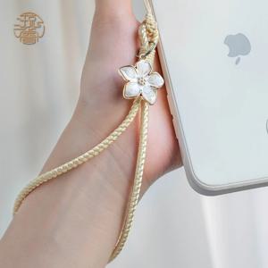 작은 꽃 모양 휴대폰 스트랩, USB ID 카드 키체인, 아이폰, 화웨이, 삼성, 샤오미 등 다양한 휴대폰 액세서리