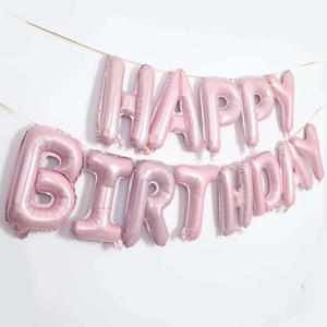 16 인치 생일 축하 풍선 핑크 블루 알루미늄 호일 풍선 생일 파티 장식 Suppries 홈 DIY 액세서리 소품