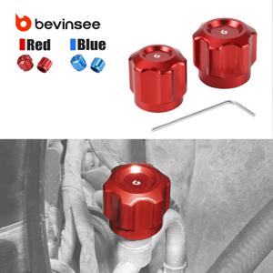 (for)BMW E46 E90 E91 E92 E60 E61 E63 E64 E65 E66 E38 E36 X1 E84 X3 E83 X5 E70 Z4 E85, MINI R50 R53 R56용 BEVINSEE 알루미늄 에어컨 서비스 캡,