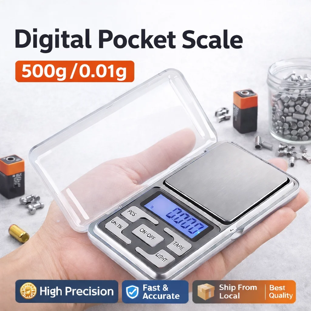 고정밀 미니 포켓 스케일 500g/0.01g, 휴대용 디지털 보석 스케일, 간편한 휴대를 위한 정확한 소형 LCD 계량 장치
