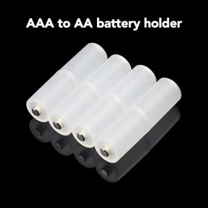 2/4/8PCS AAA to AA 사이즈 배터리 변환 어댑터 홀더 케이스 스위처 휴대용 반투명 배터리 변환 카트리지