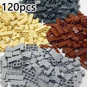 120PCS 블록 벽돌 작은 입자 빌딩 블록 시뮬레이션 도시 모델 빌딩 액세서리 어린이 선물