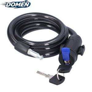 DOMEN 자전거 헤비 듀티 체인 잠금 장치 8mm 두꺼운 도난 방지 강철 2 키 안전 잠금 장치 오토바이 자전거 잠금 자전거 액세서리