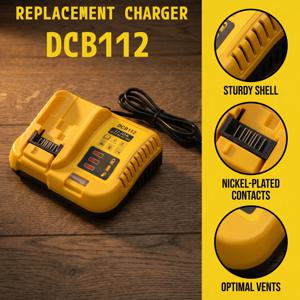 Dewalt 10.8V-20V 리튬 이온 배터리 DCB101 DCB105 DCB107 DCB115, 범용 전동 공구용 교체용 DCB112 배터리 충전기
