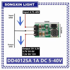 새로운 DD4012SA 1A DC 5-40V ~ 3V 3.3V 3.7V 5V 6V 7.5V 9V 12V 레귤레이터 DC-DC 스텝다운 벅 컨버터 모듈 보드