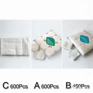 600/450pcs 두꺼운 진주 패턴 일회용 메이크업 코튼 와이프 소프트 리무버 패드 페이셜 클렌징 페이퍼 와이프 화장품 패드