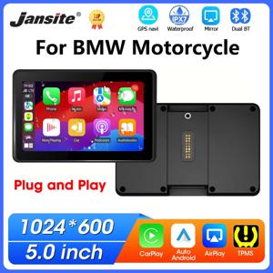 BMW 오토바이 GPS 네비게이션 용 Jansite BMW R1200GS R1250GS F800 F900 S1000XR 용 무선 CarPlay 안드로이드 자동 모토 모니터