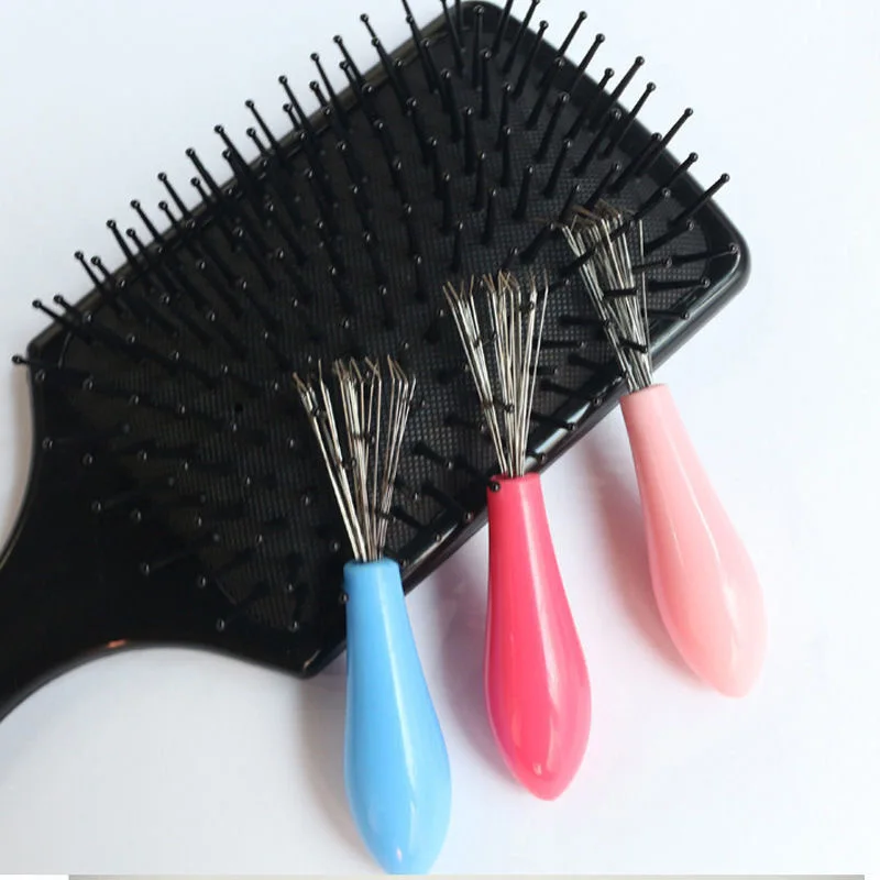 플라스틱 금속 청소 제거기 빗 헤어 브러시 클리너 임베디드 툴 제거기 핸들 엉킨 머리카락 빗 액세서리 청소 용품