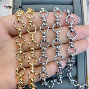 14K 금도금 합금 금속 두꺼운 케이블 체인 DIY 쥬얼리 재료 수제 목걸이 팔찌 제작 용품