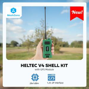 메쉬타스틱 헬텍 WIFI 로라 32 V4 메쉬코어 ESP32-S3 SX1262 개발 보드 제노 키트 케이스 그린 안테나 GPS 모듈 설치 가능