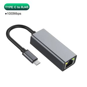 10/100/1000Mbps USB 3.0 유선 네트워크 카드 USB to RJ45 타입 C to RJ45 LAN 이더넷 어댑터 (PC, 맥북, 윈도우 노트북용)