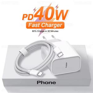 PD 40W 충전기 USB C 고속 충전 케이블 아이폰 17 16 15 Pro Max Air Mini 타입 C 데이터 라인 퀵폰 충전기 전원 어댑터
