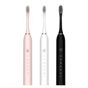 6가지 속도 모드를 갖춘 전동 초음파 칫솔, 부드러운 칫솔모, USB 충전, 방수 기능, 가정용 성인 치아 세척기