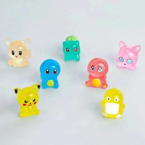 7 개/대 애니메이션 포켓몬 피카추 액션 피규어 귀여운 Charmander Bulbasaur 어린이를위한 빛나는 장난감 재미 있은 장식품 컬렉션 선물