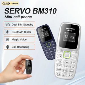 SERVO BM310 슈퍼 미니 휴대폰 2G GSM 매직 보이스 듀얼 SIM 대기 블루투스 다이얼러 0.66인치 매우 작은 백업 기능폰