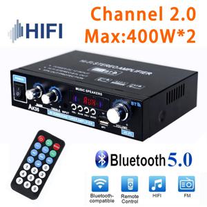 가정용 하이파이 디지털 앰프, MP3 채널 2.0 사운드 앰프, AK35 블루투스 앰프, 지지대 110V-240V, 최대 400W * 2