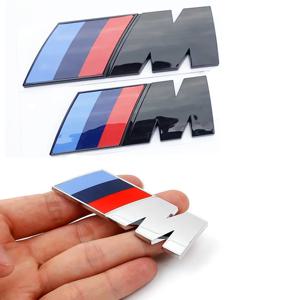BMW M M3 M5 M6 E46 E90 F30 X1 X3 X5 X7 악세사리용 EEEE-1개 ABS 자동차 펜더 사이드 엠블럼 리어 트렁크 배지 M 로고 스티커