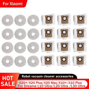 샤오미 X20+/X20 플러스/X20 맥스/X10+/X10 플러스/미지아 M30S/M40 드리미 L10 울트라/L20 울트라/L30 울트라용 먼지봉투 걸레 패드 키트