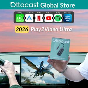 오토캐스트 플레이2비디오 울트라 AI 박스 카플레이 어댑터 안드로이드 오토 WiFi6 미디어 플레이어 유튜브 넷플릭스 듀얼 WiFi 아우디용 앱 설치