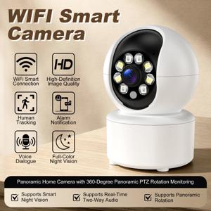 8MP 4K WiFi 보안 실내 카메라 10X 디지털 줌 팬 틸트 IP 카메라 Ai 자동 추적 야간 투시경 인터콤 보안