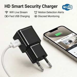 새로운 1080P WiFi 스마트 홈 보안 모니터 벽면 충전기 어댑터, 모션 알림 기능이 있는 무선 비디오 감시, 128GB 지원