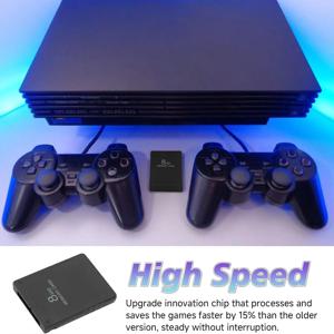 PS2 액세서리용 고속 게임 메모리 카드, 휴대용 메모리 카드, 게임 및 정보 저장용 교체품(8MB&128MB)