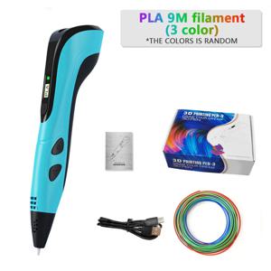 새로운 3D 프린팅 펜 3D 펜 세트 (PLA 9M 필라멘트 포함) LCD 디스플레이 어린이 생일 크리스마스 창의적인 DIY 선물